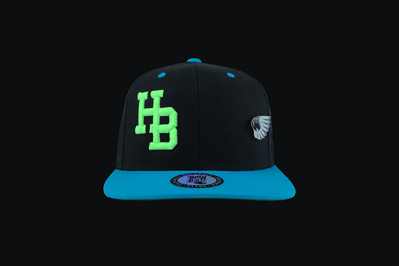 HB Light Up 2 Tone Black/Teal Snapback