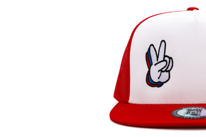 Pace 2 Tone Red/White Trucker