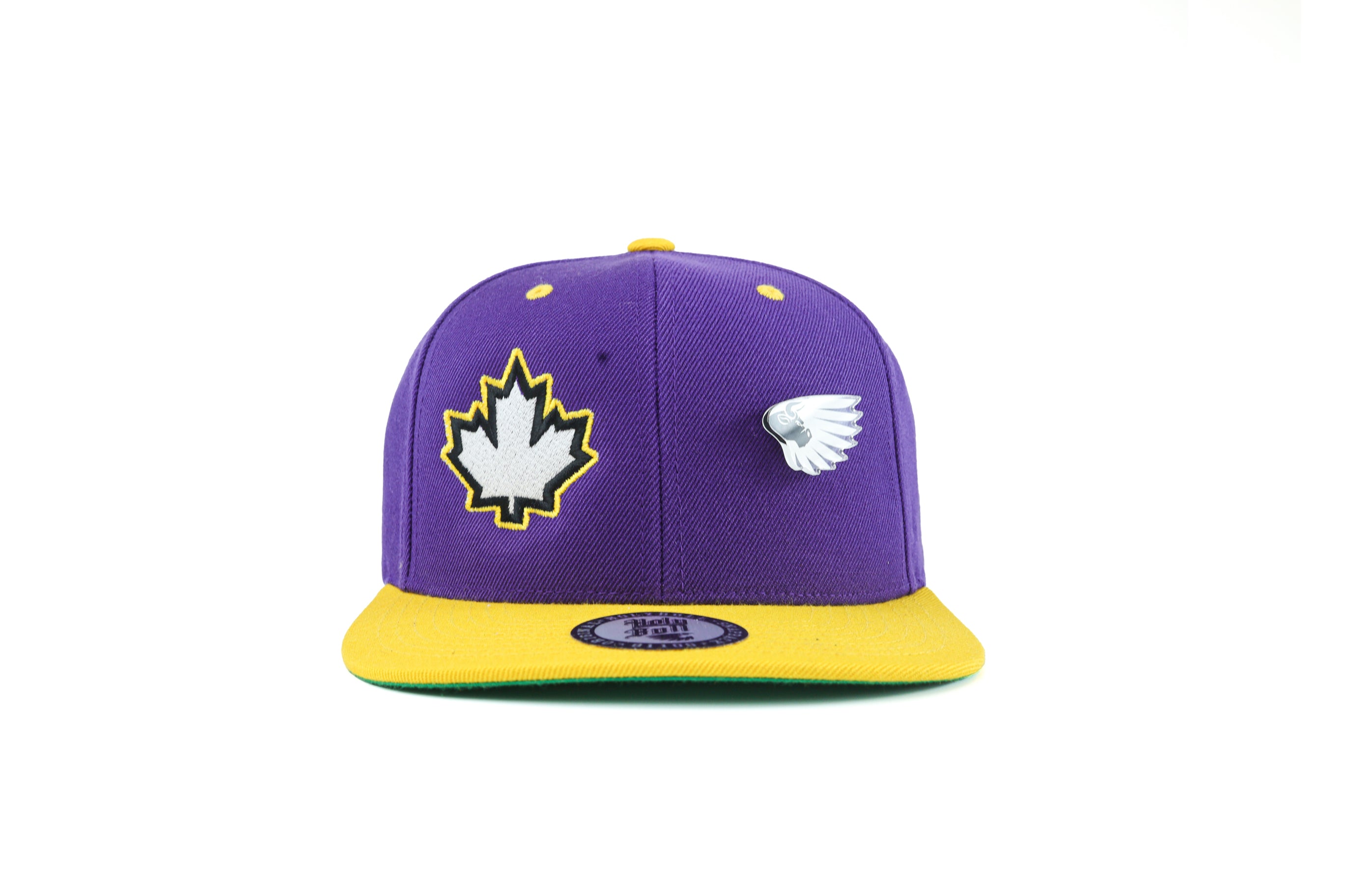 Maple Leaf 2 Tone Purple/Gold Snapback