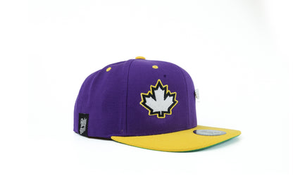 Maple Leaf 2 Tone Purple/Gold Snapback