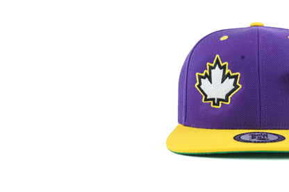 Maple Leaf 2 Tone Purple/Gold Snapback