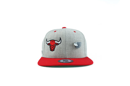 Bull 2 Tone Red/Grey Snapback