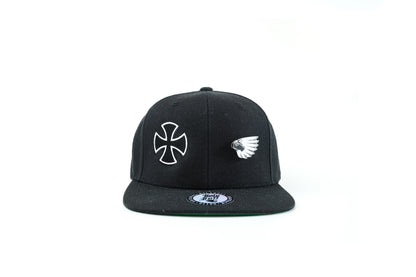 Black Cross Black Snapback