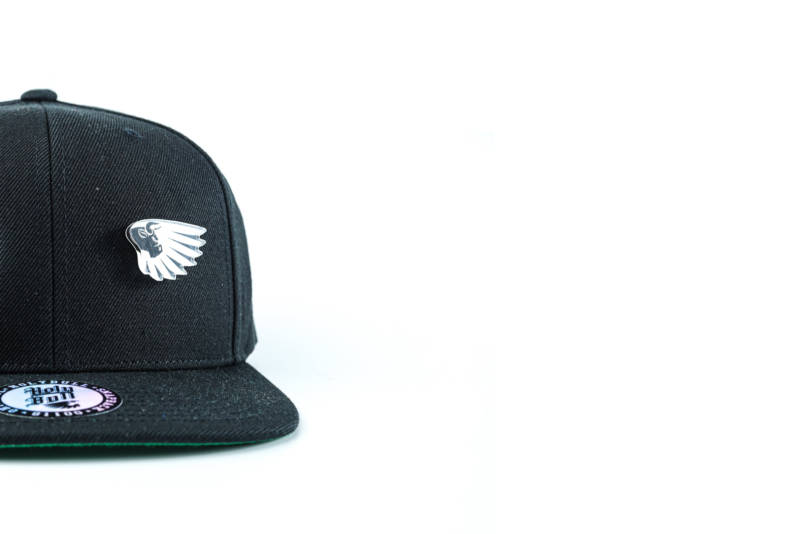 White Cross Black Snapback