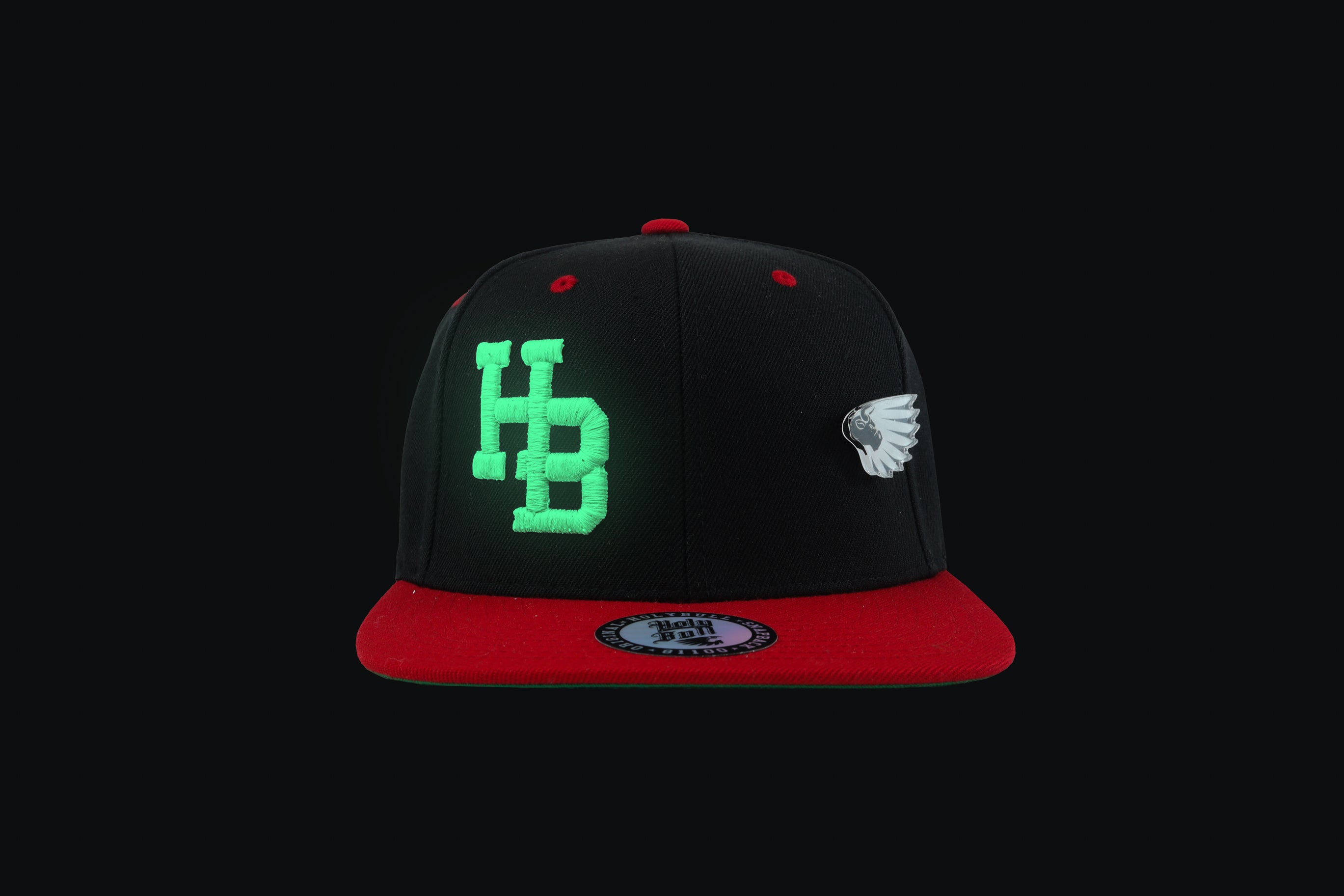 HB Light Up 2 Tone Black/Red Snapback