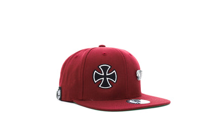 Black Cross Maroon Snapback