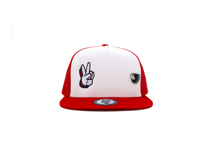 Pace 2 Tone Red/White Trucker