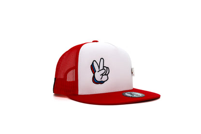 Pace 2 Tone Red/White Trucker