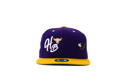 HB Cartoon 2 tone Purple/Gold Snapback